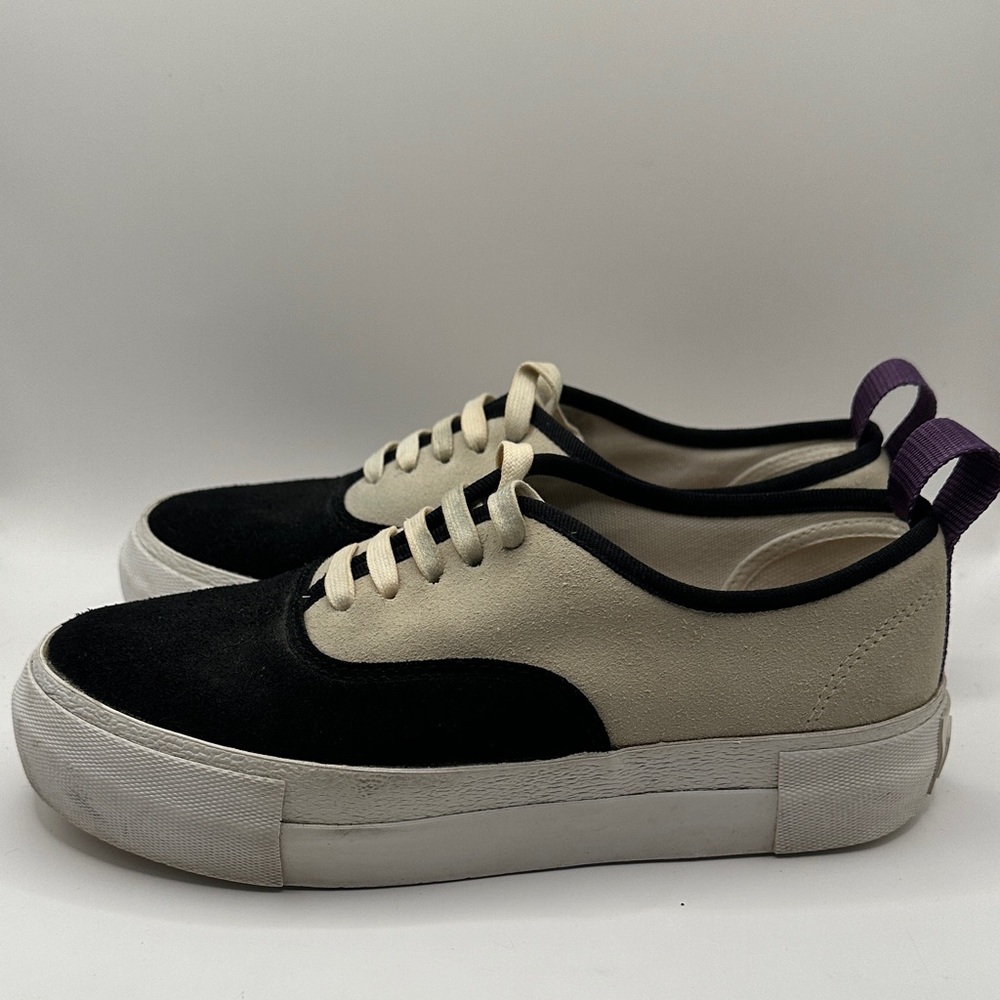 Eytys Mother of Galosch Low Top Suede Sneaker 7 Natural Shoes EUR 37 black Eucre